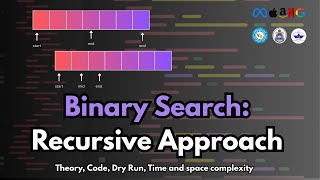 Binary Search Recursive Approach Explained | Python Example & Code