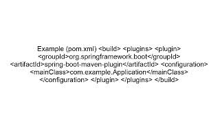 Spring Boot Main Class Explained | Executable JAR Entry Point