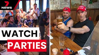 Americans gather at parties in Sydney to watch US election results unfold | 7NEWS