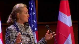 Secretary Clinton Holds a Townterview With Danish Youth