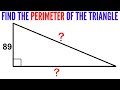 Elegant way to find the Perimeter of a right triangle | (step-by-step explanation) | #math #maths