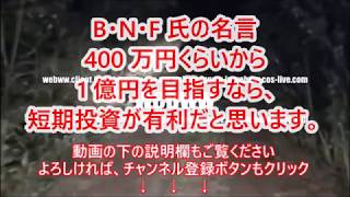 BNF氏の名言～400 万円くらいから 1 億円を目指すなら、短期投資が有利だと思います。