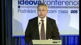 Ministr Tomáš Chalupa na 3. ideové konferenci ODS \