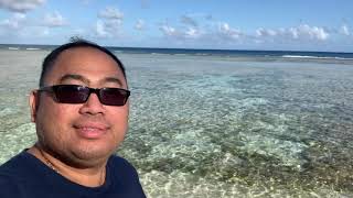 Enjoying Ritidian beach at Guam, USA