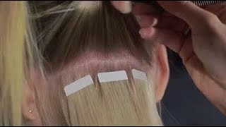 فك و تركيب اكستنشن ستيكرز ( خصل ) - شرح مفصل مع يولاند  Hair Tape Extension