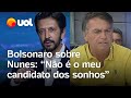 Bolsonaro diz que Nunes 'não é candidato dos sonhos' e elogia Pablo Marçal; veja vídeo