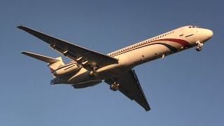 King of Eswatini - McDonnell Douglas MD-87 - Landing \u0026 Takeoff