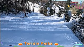 Ski Seven Springs ⛷️🏔️⛷️3rd day of 2024/2025 season w/awesome terrain park run 40° f HD 4K Telemetry