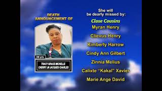 Tracy Grace Michelle Cherry Jn Jacques Charles ~ Long Obituary