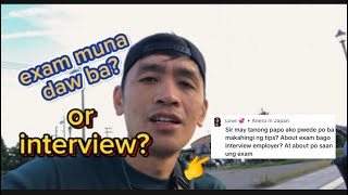 MAG EXAM MUNA DAW BA BAGO INTERVIEW? #japan #video #youtube #fyp #everyone