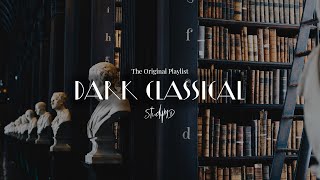 Dark Classical Academia - You’re studying in a large library at midnight 🕯️