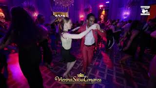 Mark-Anthony Sheppard \u0026 Agnieszka Pawińska - social dancing @ Vienna Salsa Congress 2019