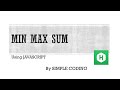 Hackerrank - Solved Min Max sum using Javascript