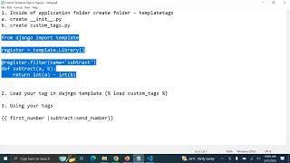 How to Create Custom Template Tags in Django