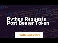 python requests post bearer token