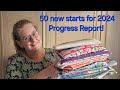 Flosstube - 50 new starts for 2024 progress report/WIP parade!