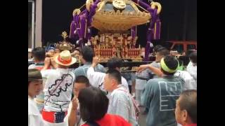 平成28年度丸子山王祭 大神輿渡御 上丸子八幡町会館前到着