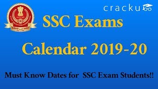 SSC Exam Calendar 2019-20 | SSC Exam Dates of CGL, CHSL, GD, Steno