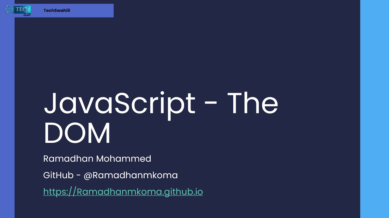 Javascript The Dom Youtube