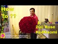 200 Red Naomi Rose flower bouquet ,Flower shop 71