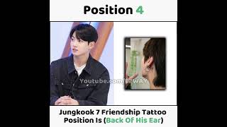BTS Members Real Position Of Their Friendship Tattoo "7" In Their Body! 😮😱