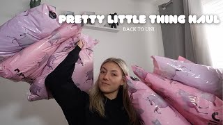 HUGE £500 PRETTY LITTLE THING BACK TO UNI TRY ON HAUL | Nicole Taylor