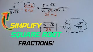 Simplify Square Root Fractions