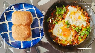 5-Min Breakfast HACK! Shakshuka \u0026 Crazy Easy Egg Recipe #quick  #breakfast #goal #food #egg #hacks