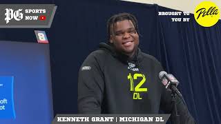 NFL combine: Michigan DL Kenneth Grant touts 3-down ability, says Mike Tomlin meeting 'all business'