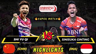 Wow‼️Tactical battle 🔴 Shi Yu Qi (CHN) vs Sinisuka Ginting (INA) Indonesia Masters Badminton