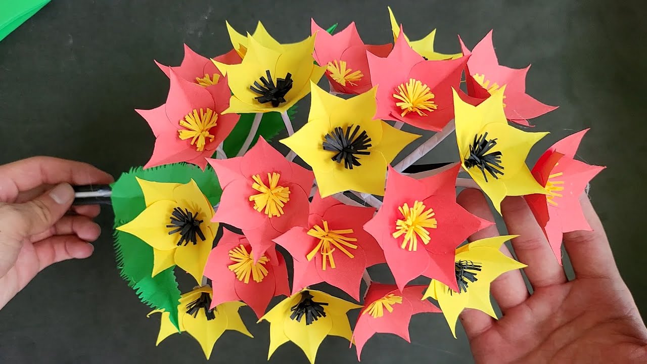 How To Make Flower With Paper Easy Tutorial Step By Step Instruction ...