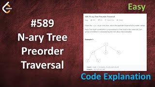 N-ary Tree Preorder Traversal | Live Coding with Explanation | Leetcode - 589