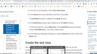 Visual C# Unit Testing Visual Studio 2017