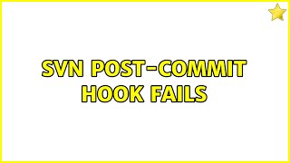 svn post-commit hook fails