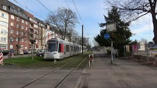 Straßenbahn Düsseldorf | Witzelstraße | Rheinbahn Siemens NF6 \u0026 NF8U | 2017