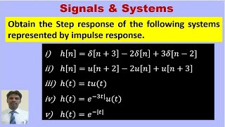 computing step response for given impulse responses.
