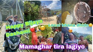 Happy bijaya dashami❤️🙏🏻🤗#mamaghar ko yatra 🛵#local dhido ni khaiyoo🤤