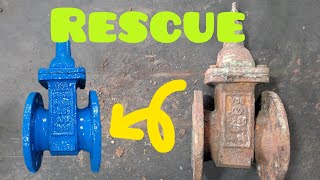 Restoration gate valve :  Restoration and repair and derusting of the old gate valve.