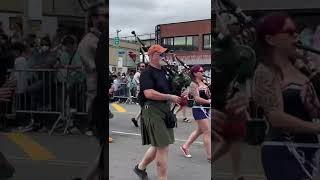 Bagpiper in Mermaid Parade NYC