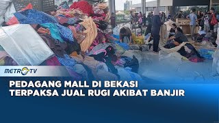 Banjir di Bekasi Pedagang Rugi Besar Barang Dijual Murah