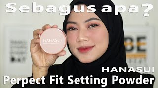 REVIEW BEDAK TABUR HANASUI PERFECT FIT SETTING POWDER | INI SIH BENERAN MURAH BANGET