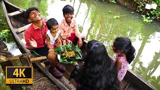 തോട്ടീന്നു ഫ്രഷ് ചെമ്മീൻ പിടിച്ച്‌ കിഴി കെട്ടി | ഒന്നൊന്നര ടേസ്റ്റ് |4k video