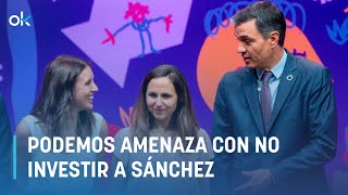 Podemos AMENAZA con NO investir a Sánchez si Díaz no le permite ESTO