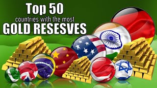 TOP 50 COUNTRIES with LARGEST GOLD RESERVES - Comparison