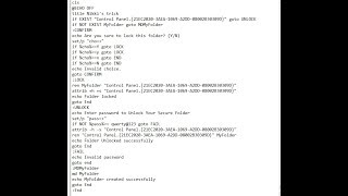 How To Create Password Protected Folder Using Batch Code