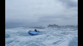 台風11号通過後の久米島SUP