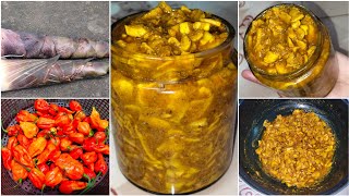 খৰিচা আৰু ভোটজলকীয়াৰ আচাৰ ।। Bambooshoot pickle with  bhut jolokia ।। বাঁহগাজ ভোটজলকীয়াৰ আচাৰ ।।