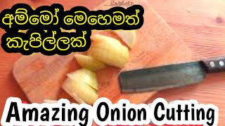 Amazing b onion cutting බී ලූනු කපන කැපිල්ල onama kemak #ඕනම කෑමක් #short