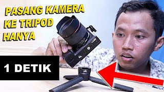 Pasang Kamera Ke Tripod Hanya 1 Detik !!! Review Quick Realese Ulanzi Hummingbird vs Claw System