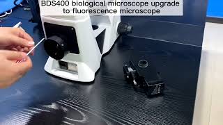 How to install fluorescent devices BDS400 Biological Microscope